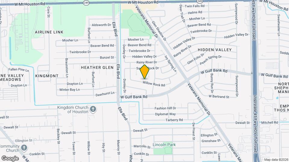 1602 Willow Rock Rd Map and Location Details