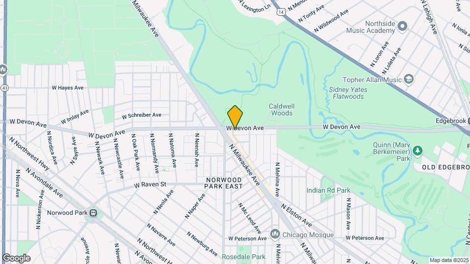 6331 W Devon Ave, Unit 2R Map and Location Details