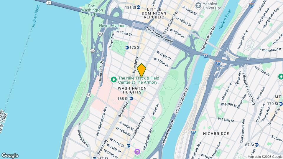 569 West 171st Street Mapa y Detalles de la Ubicación