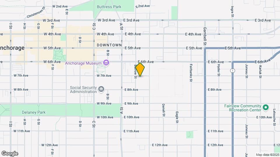 210 E 7th Ave Map and Location Details