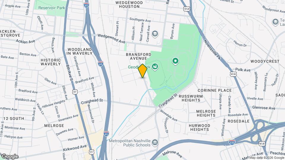 2157 Bransford Ave Map and Location Details
