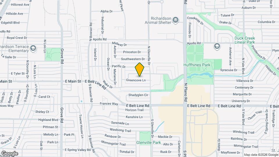 1121 Greencove Ln Map and Location Details