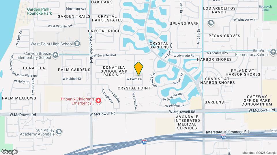 11184 W Palm Ln Map and Location Details