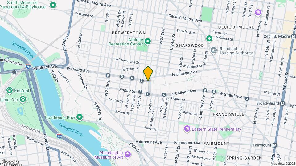 2526 W Girard Ave Map and Location Details