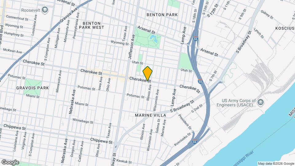 2106 Cherokee St Map and Location Details