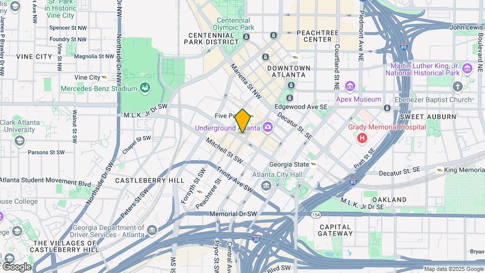 87 Peachtree St SW Map and Location Details