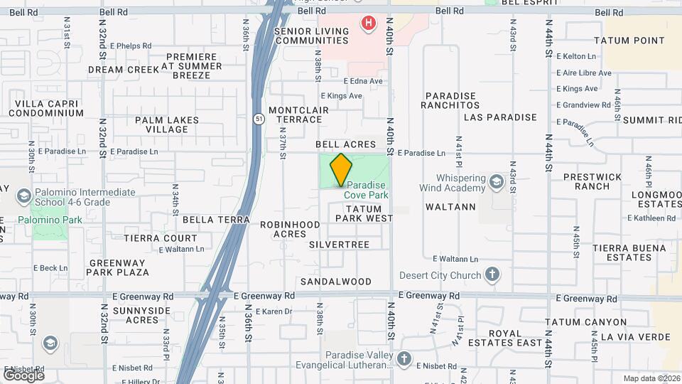 3825 E Monte Cristo Ave Map and Location Details