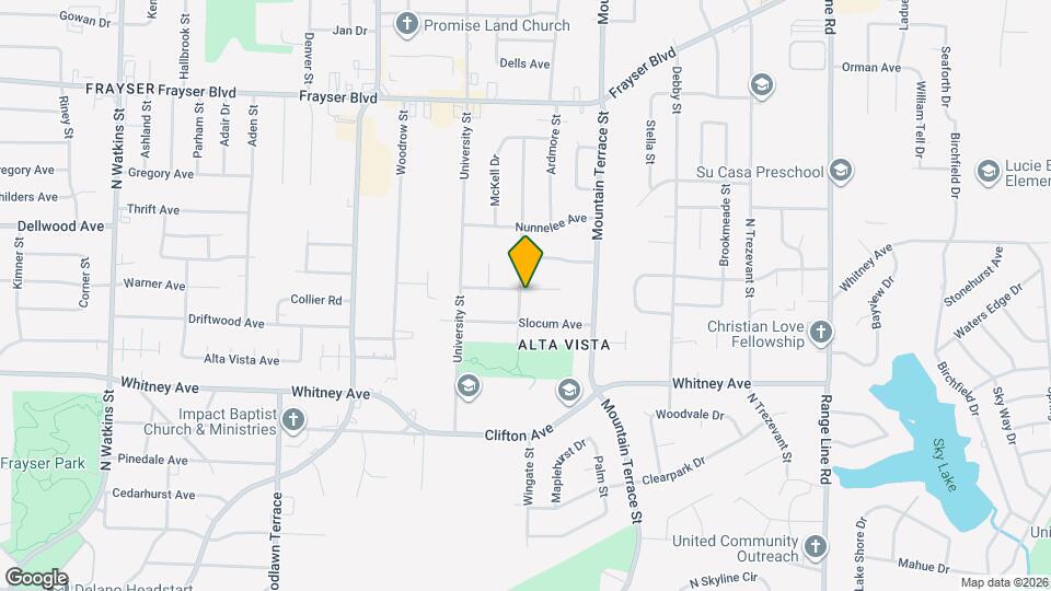 3124 Boone St Map and Location Details