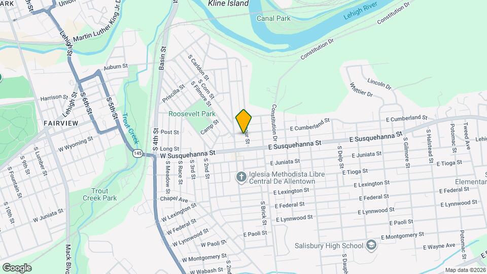 12-20-20 E Cumberland St Map and Location Details