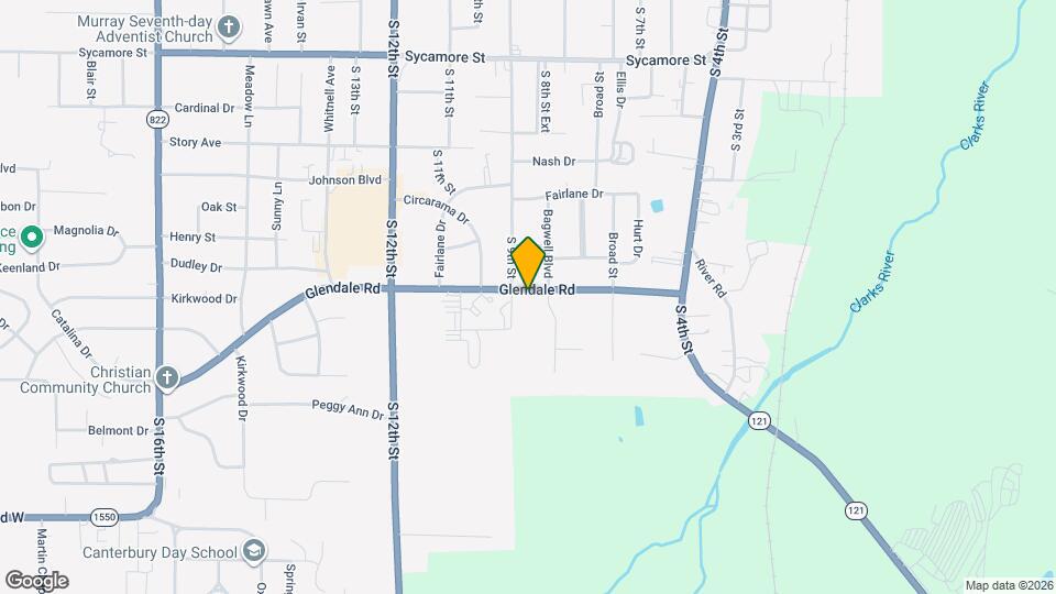 821 Glendale Rd Map and Location Details
