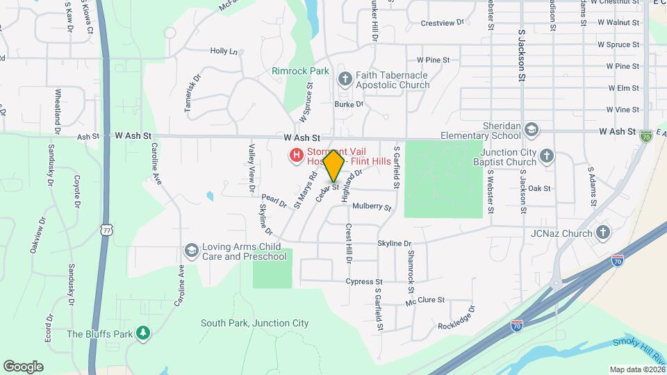 1013 Cedar St Map and Location Details