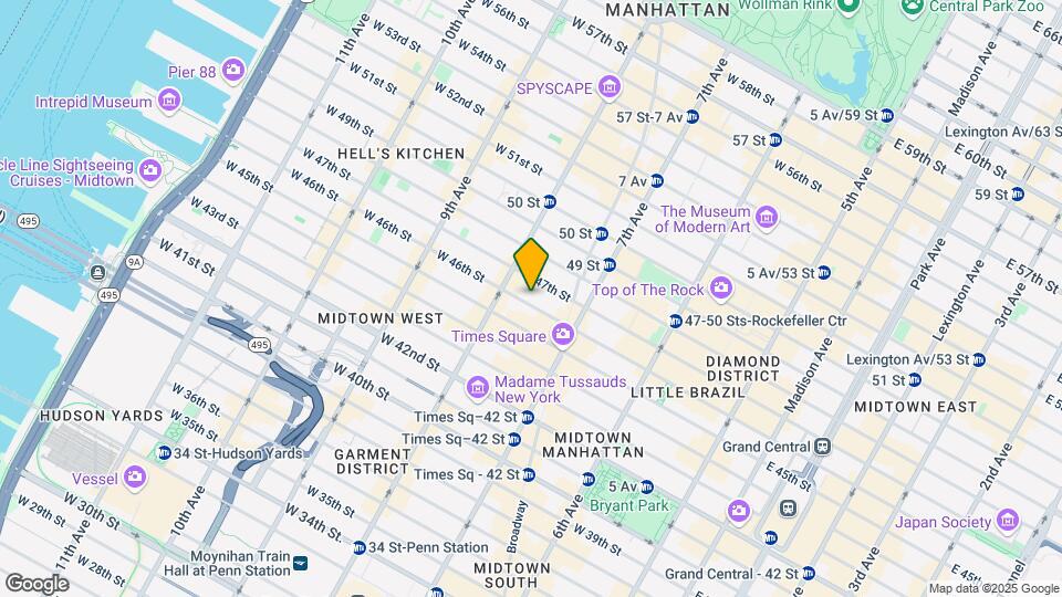 233 W 46th St Map and Location Details