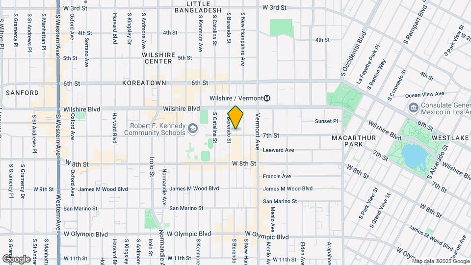 Koreatown Condo Mapa y Detalles de la Ubicación