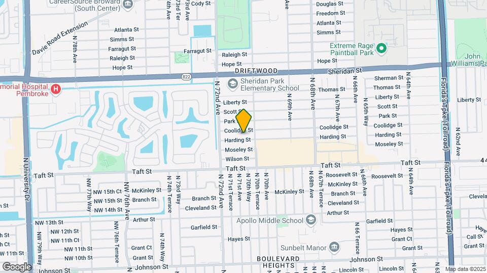 7101 Harding St Map and Location Details