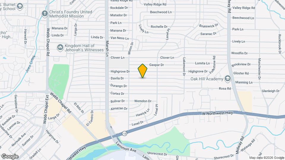 3846 Davila Dr Map and Location Details