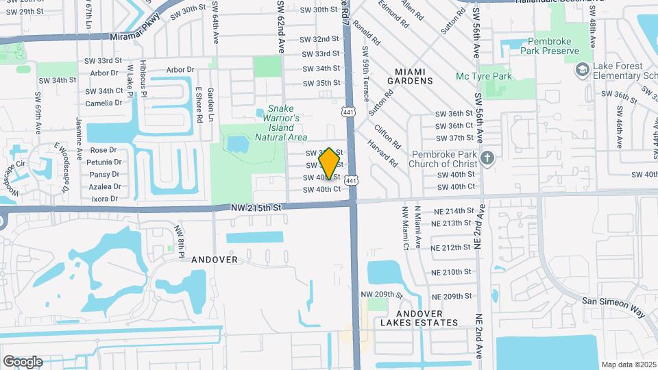 6035 SW 40th Ct Map and Location Details