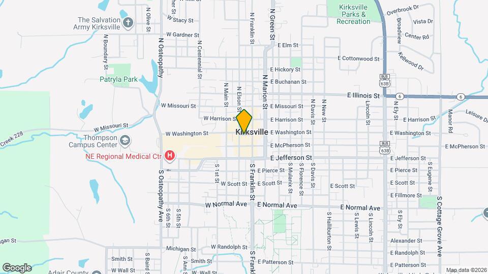 117 W Washington St Map and Location Details