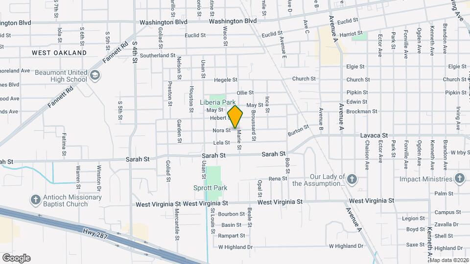 2125 Nora St Map and Location Details