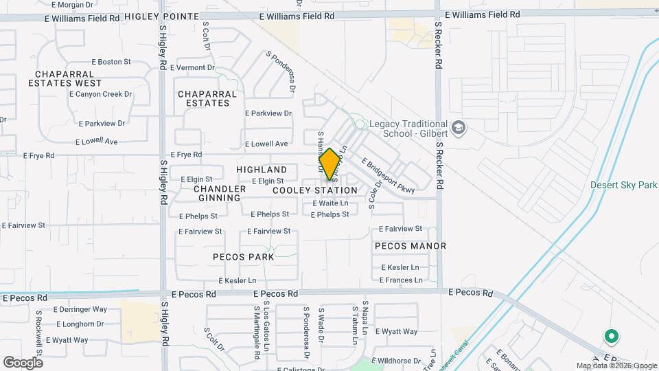 2898 S Arroyo Ln Map and Location Details