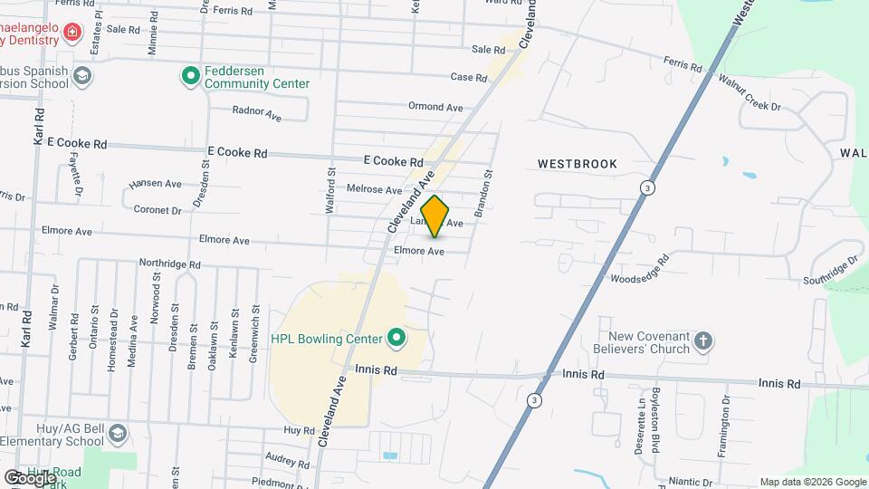 2132 Elmore Ave Map and Location Details