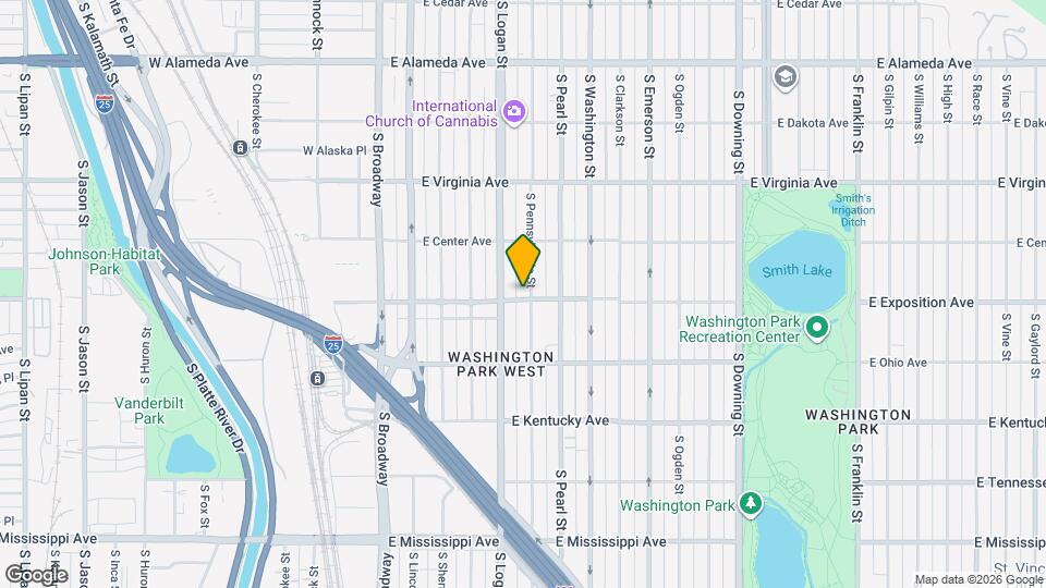 697 S Pennsylvania St Map and Location Details