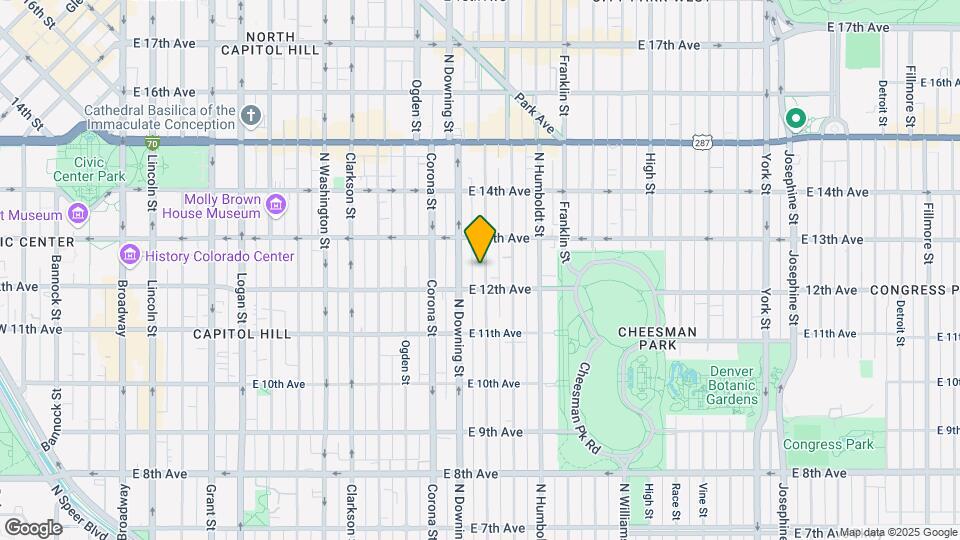1225 N Marion St-Unit -2 Map and Location Details