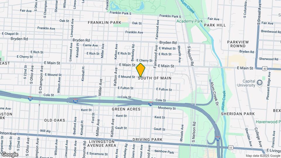 1645 E Mound St Map and Location Details