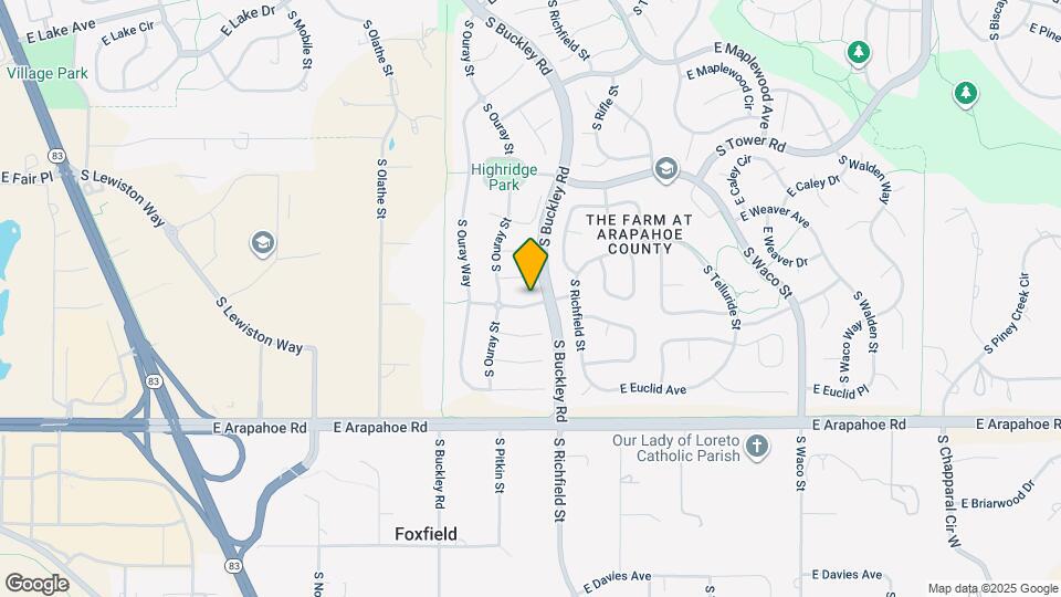 16887 E Peakview Ave Map and Location Details