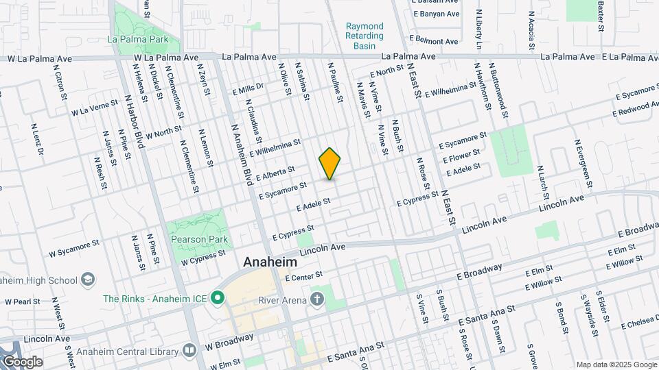 416 E Sycamore St Map and Location Details