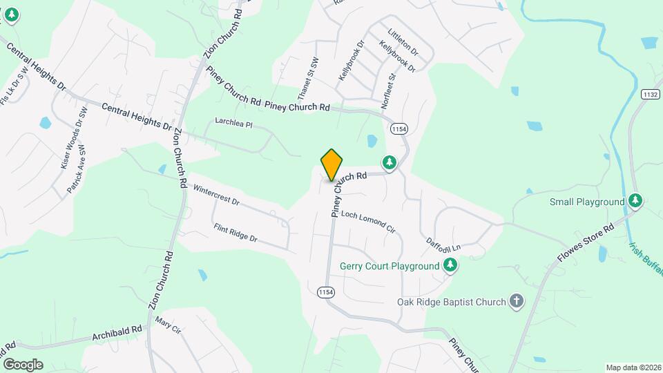 1070 Piney Church Rd Mapa y Detalles de la Ubicación