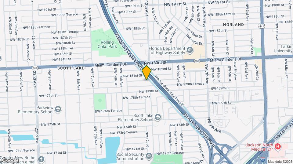 1220 NW 180th Terrace Map and Location Details