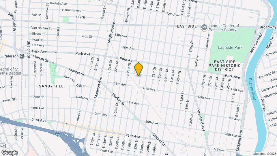 766 E 26th St Map and Location Details