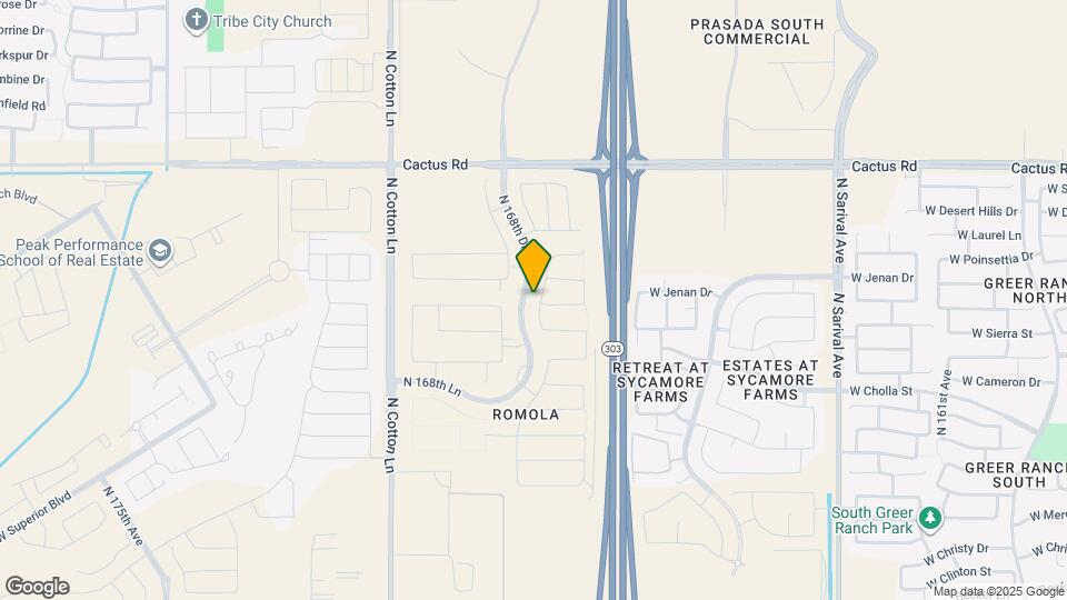 11716 N 168th Dr Map and Location Details