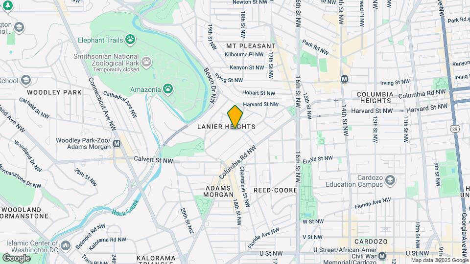 2852 Ontario Rd NW Map and Location Details