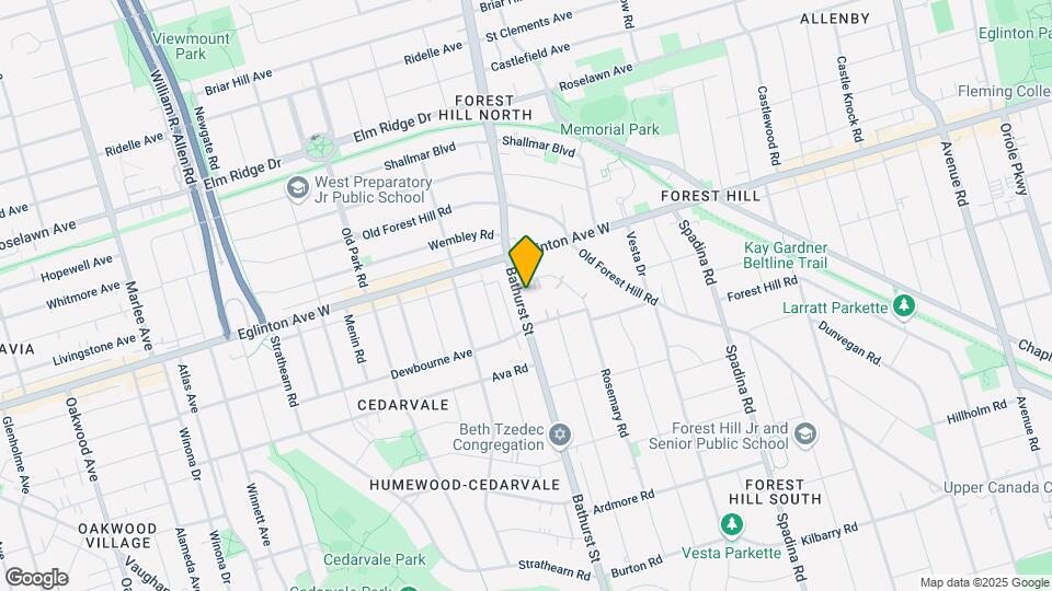 1749 Bathurst St Map and Location Details