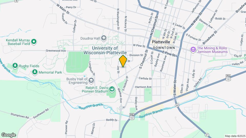 360 S Hickory St Map and Location Details