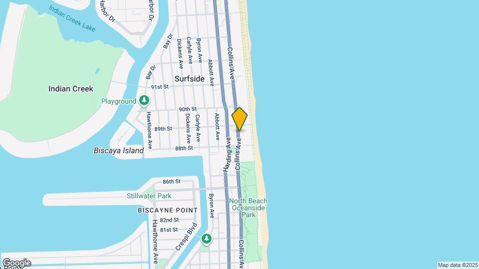 8855 Collins Ave-Unit -6G Map and Location Details