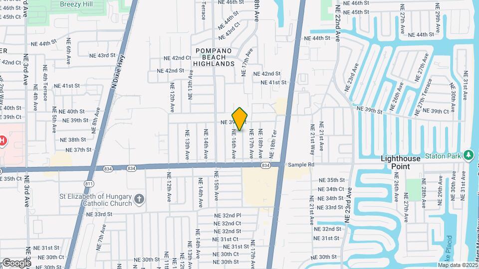 3813 NE 16th Terrace Map and Location Details