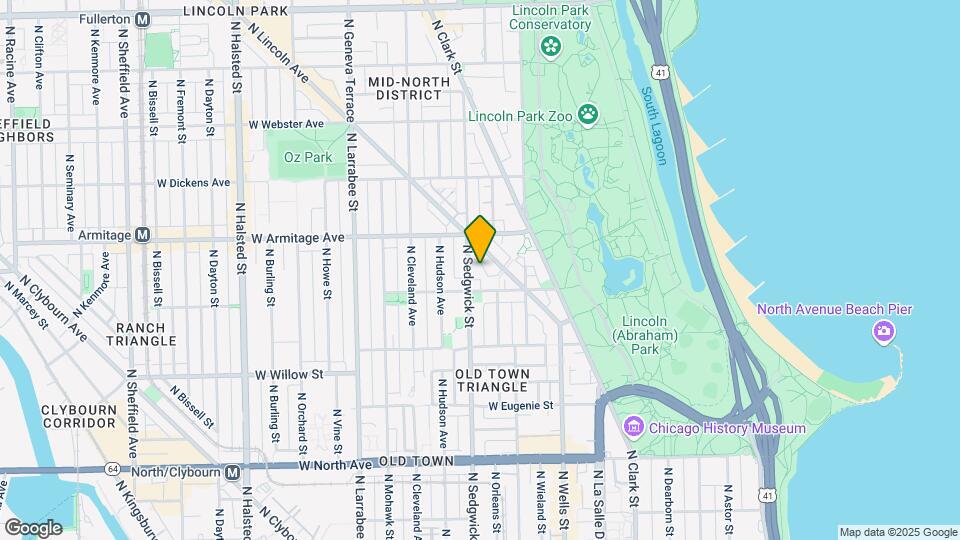 1921 N Sedgwick St Mapa y Detalles de la Ubicación