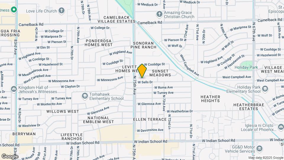 7414 W Sells Dr Map and Location Details