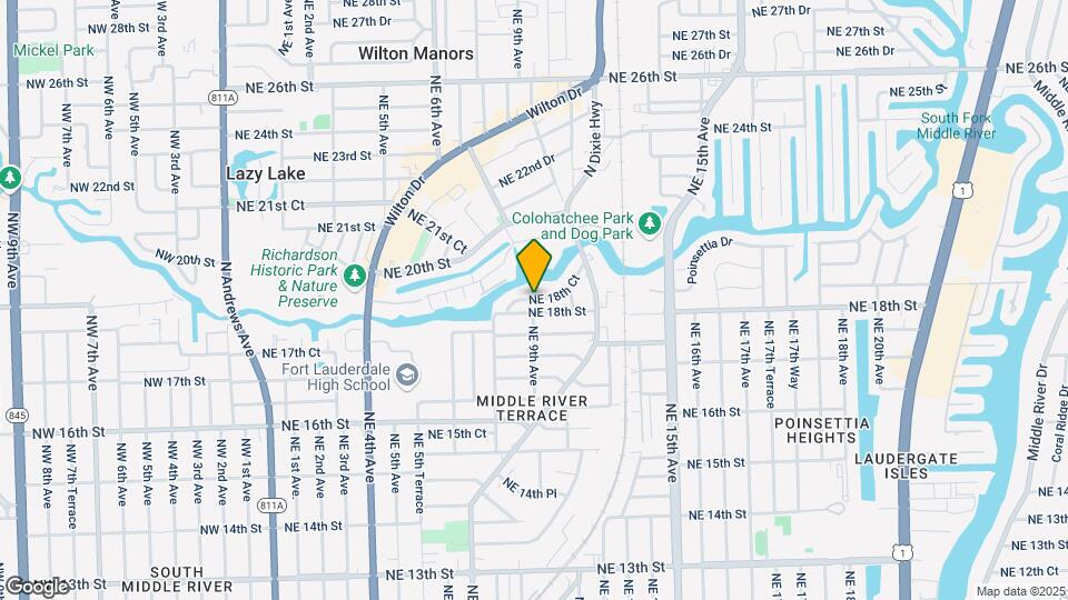 832 NE 18th Ct Map and Location Details