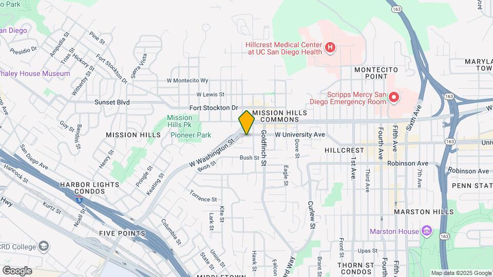 1025 W University Ave Map and Location Details