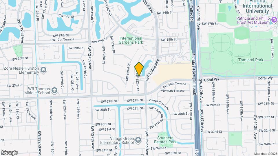 12227 SW 24th Terrace Map and Location Details