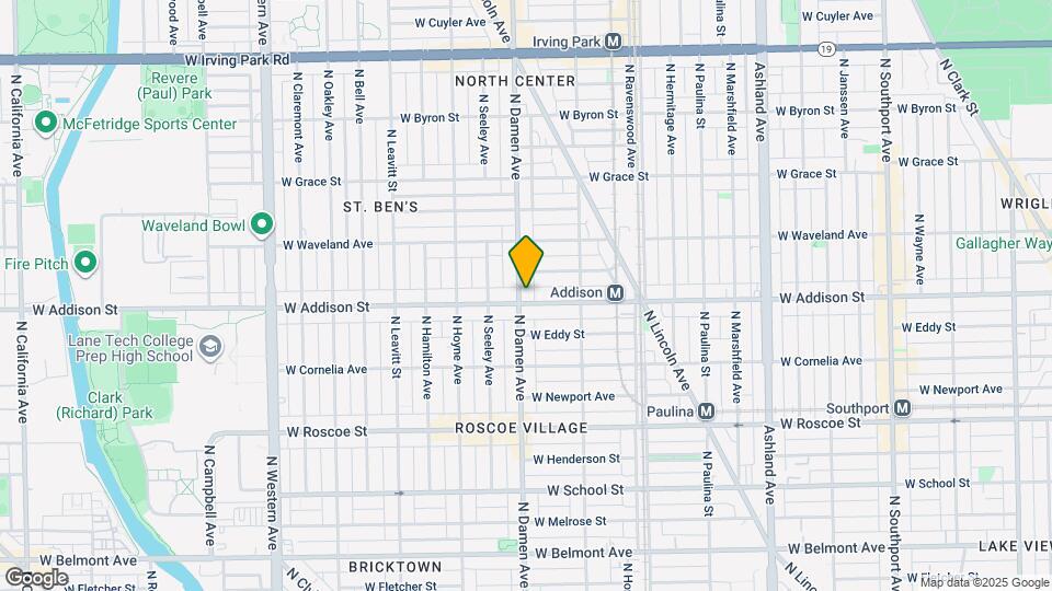 3605 N Damen Ave, Unit 1 Map and Location Details