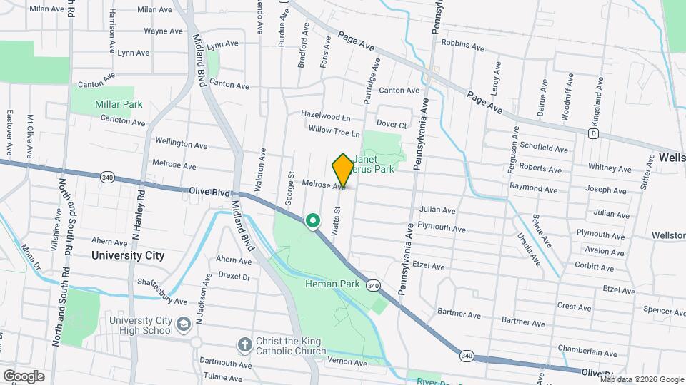 1172 Watts St Map and Location Details