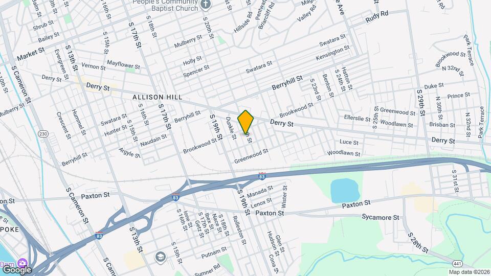 614 S 20th St Map and Location Details