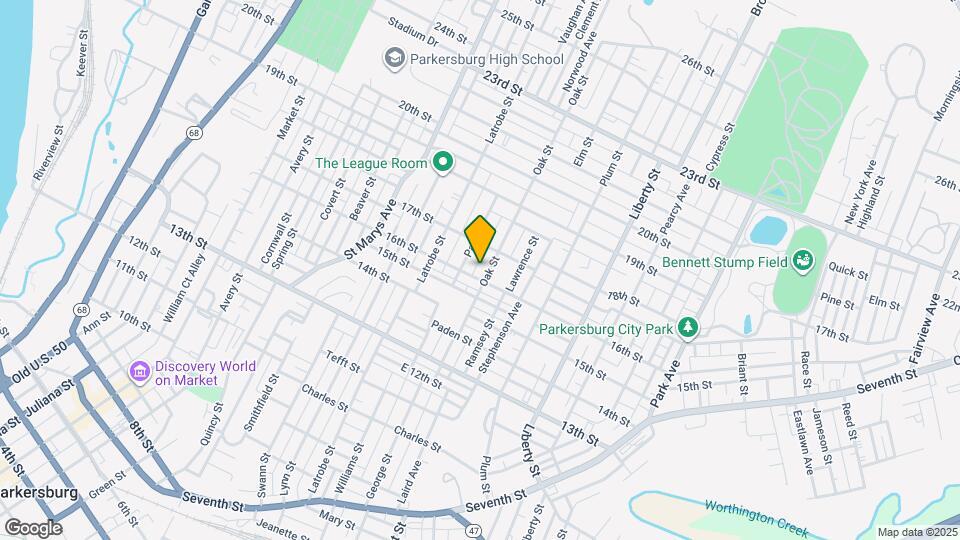 1605 Oak St Map and Location Details