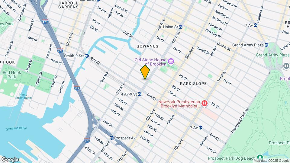 Park Slope Mapa y Detalles de la Ubicación