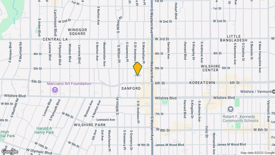 540 S St Andrews Pl Map and Location Details