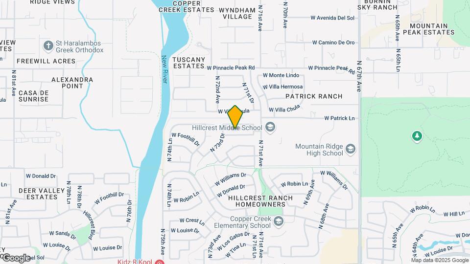 7160 W Foothill Dr Map and Location Details